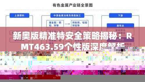 新奥版精准特安全策略揭秘：RMT463.59个性版深度解析