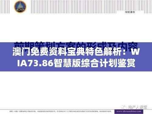 澳门免费资料宝典特色解析:WIA73.86智慧版综合计划鉴赏