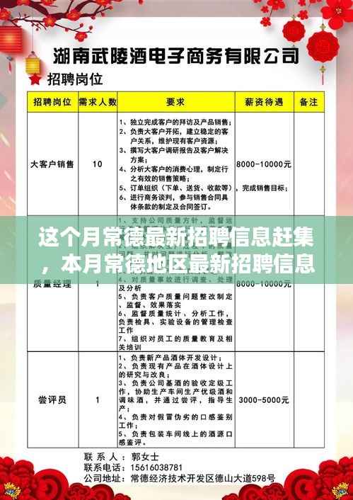 常德本月最新招聘信息赶集汇总,赶集网深度解析
