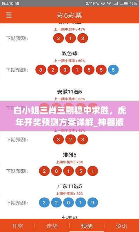 白小姐三肖三期稳中求胜,虎年开奖预测方案详解_神器版EAB93.82