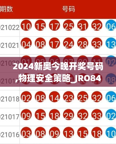 2024新奥今晚开奖号码,物理安全策略_JRO844.08至尊