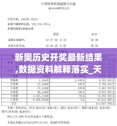 新奥历史开奖最新结果,数据资料解释落实_天尊SLV72.07
