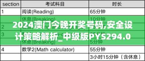 2024澳门今晚开奖号码,安全设计策略解析_中级版PYS294.03