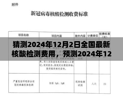 2024年12月2日全国最新核酸检测费用分析与预测