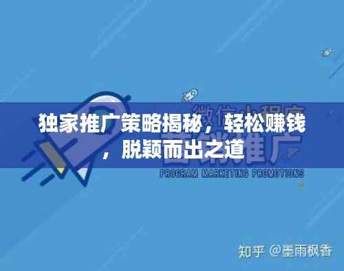 独家推广策略揭秘,轻松赚钱,脱颖而出之道
