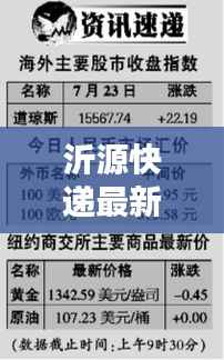 沂源快递最新资讯速递