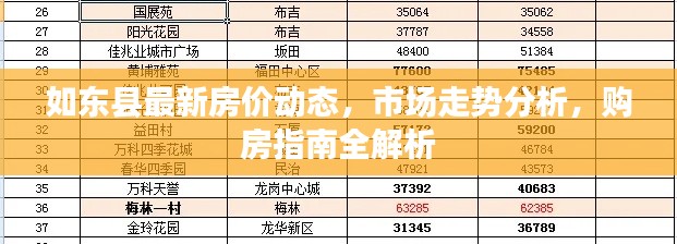 如东县最新房价动态,市场走势分析,购房指南全解析